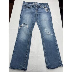 American Eagle Stretch Straight Denim Jeans Size 8 Short